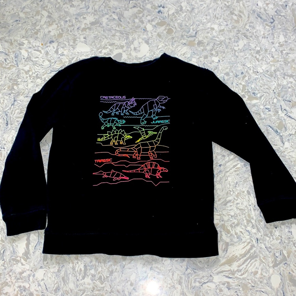 Like new, Cat & Jack black dinosaur sweatshirt. Size XS (4-5)